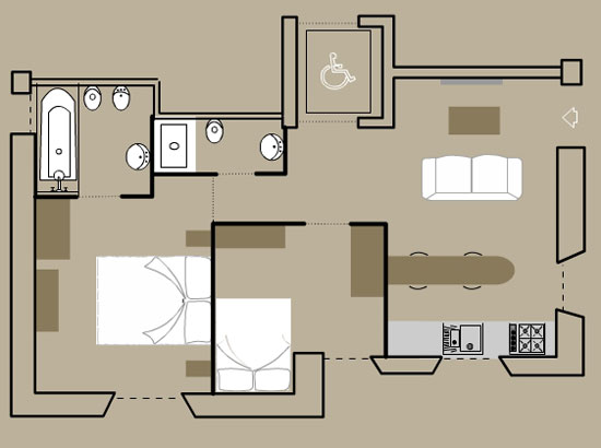 Mappa trilocale pianoterra in affitto a Livigno